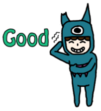 Boy in a monster suit sticker #6881992