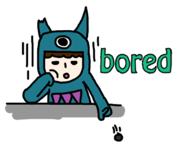 Boy in a monster suit sticker #6881994