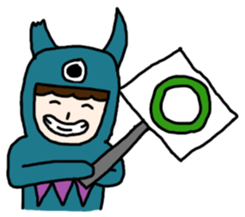 Boy in a monster suit sticker #6882000