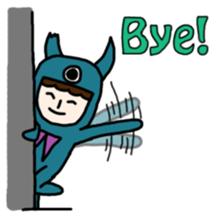 Boy in a monster suit sticker #6882006