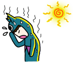 Boy in a monster suit sticker #6882019