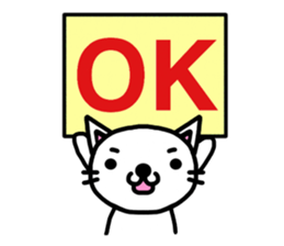 I'm a Cat with an eyebrow. sticker #6882704