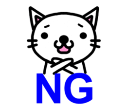 I'm a Cat with an eyebrow. sticker #6882705