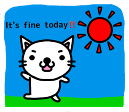 I'm a Cat with an eyebrow. sticker #6882706