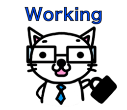 I'm a Cat with an eyebrow. sticker #6882725