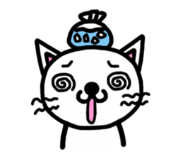 I'm a Cat with an eyebrow. sticker #6882726