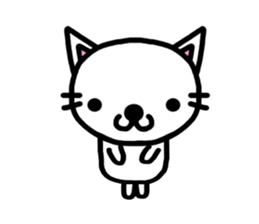 I'm a Cat with an eyebrow. sticker #6882732