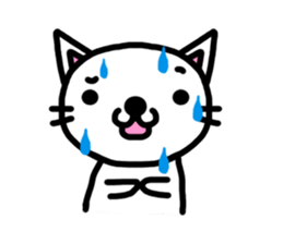 I'm a Cat with an eyebrow. sticker #6882735