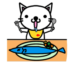 I'm a Cat with an eyebrow. sticker #6882742