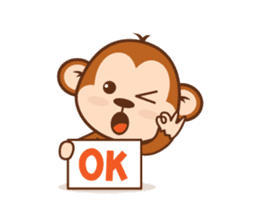Hello monkey and friends (EN) sticker #6884394