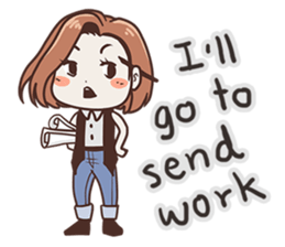 Ms.Ngamsri the freelance designer (EN) sticker #6884984