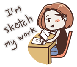 Ms.Ngamsri the freelance designer (EN) sticker #6884997