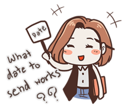 Ms.Ngamsri the freelance designer (EN) sticker #6884998