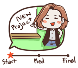 Ms.Ngamsri the freelance designer (EN) sticker #6885010