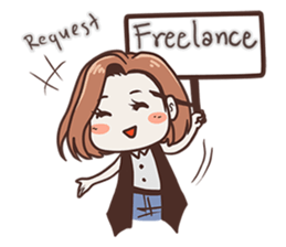 Ms.Ngamsri the freelance designer (EN) sticker #6885015