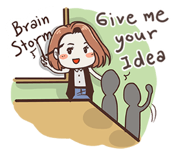 Ms.Ngamsri the freelance designer (EN) sticker #6885019