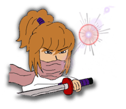 White ninja "ninnosuke"2 sticker #6886300