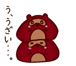 Marshmallow pig and Manju racoon dog sticker #6888093