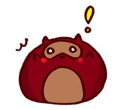 Marshmallow pig and Manju racoon dog sticker #6888101