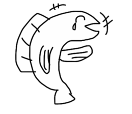 bear and salmon's happy life sticker #6890018