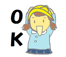 A dog and girl sticker #6890156