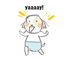 A dog and girl sticker #6890157