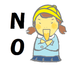 A dog and girl sticker #6890158