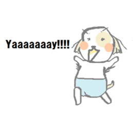 A dog and girl sticker #6890159