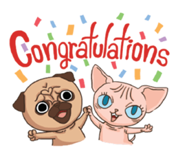 Buboo Yuyoo (Pug & Sphynx) sticker #6891077