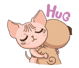 Buboo Yuyoo (Pug & Sphynx) sticker #6891084