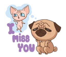 Buboo Yuyoo (Pug & Sphynx) sticker #6891085