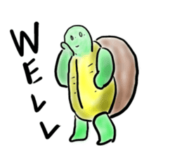 Every day of a tortoise English sticker #6892024