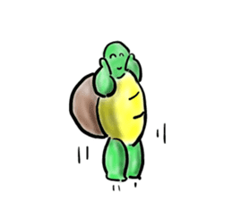 Every day of a tortoise English sticker #6892025