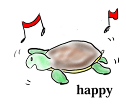 Every day of a tortoise English sticker #6892026