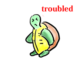 Every day of a tortoise  English sticker #6892036