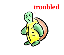 Every day of a tortoise English sticker #6892036