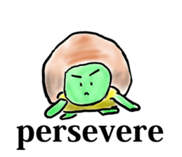 Every day of a tortoise English sticker #6892037
