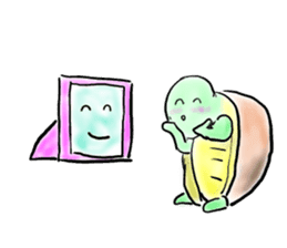 Every day of a tortoise English sticker #6892040