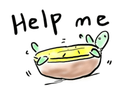 Every day of a tortoise English sticker #6892044