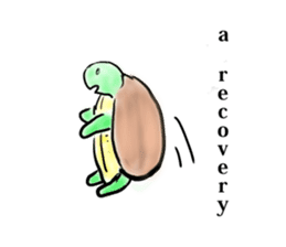 Every day of a tortoise  English sticker #6892047