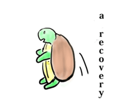 Every day of a tortoise English sticker #6892047