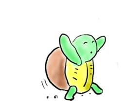 Every day of a tortoise English sticker #6892049