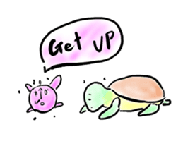 Every day of a tortoise  English sticker #6892050
