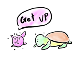 Every day of a tortoise English sticker #6892050