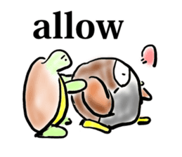 Every day of a tortoise English sticker #6892051