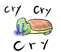 Every day of a tortoise English sticker #6892053