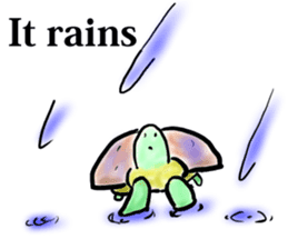 Every day of a tortoise English sticker #6892054