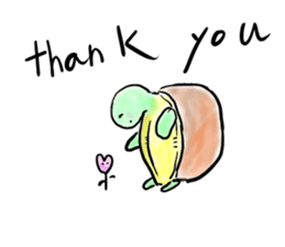 Every day of a tortoise English sticker #6892059