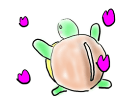 Every day of a tortoise English sticker #6892060