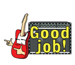 Guitar and Amp for Rock Guitarist. sticker #6892393
